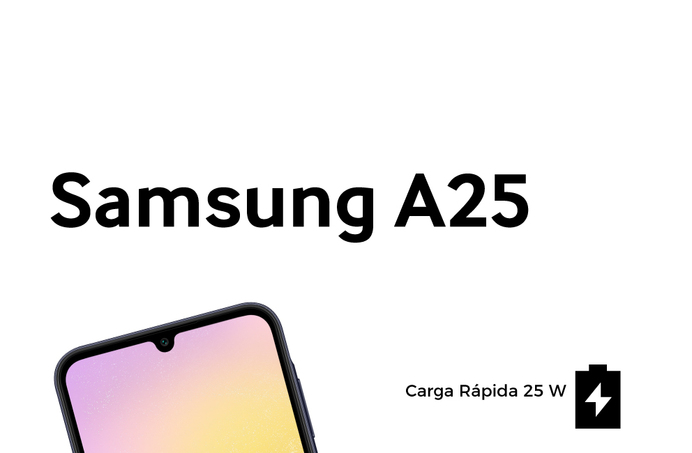 Samsung Galaxy A25 con carga rápida de 25 W