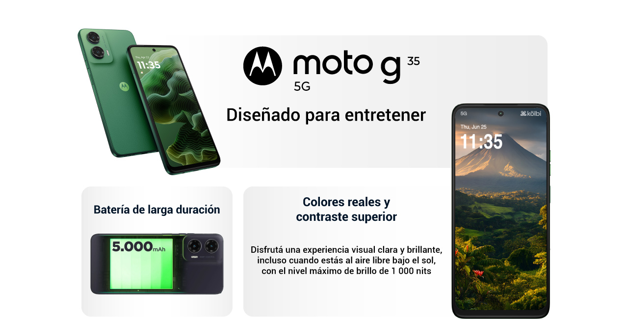 moto g35 5G, Colores reales y contraste superior