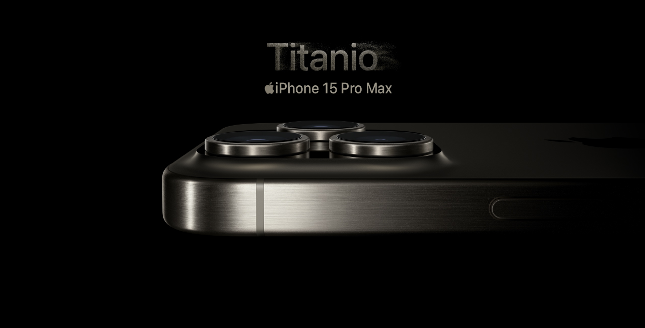 iPhone 15 Pro Max Titanio. Tan resistente y ligero. Tan Pro con su nuevo chip A17