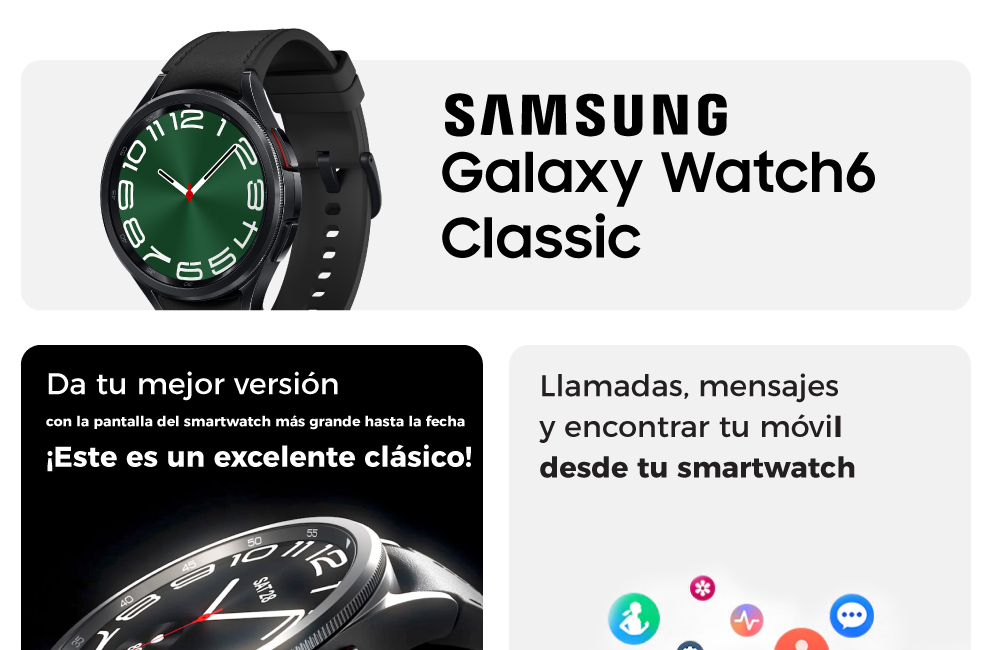Galaxy Watch6 Classic, da tu mejor versión con la pantalla del smartwatch más grande hasta la fecha