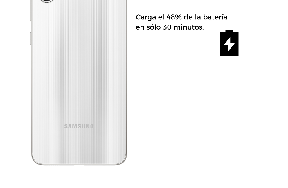 Samsung Galaxy A05 con carga rápida de 25 W