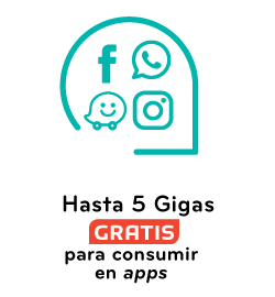 hasta 5 gigas gratis para disfrutar desde Whatsapp hasta Waze, Faacebook e Instagram