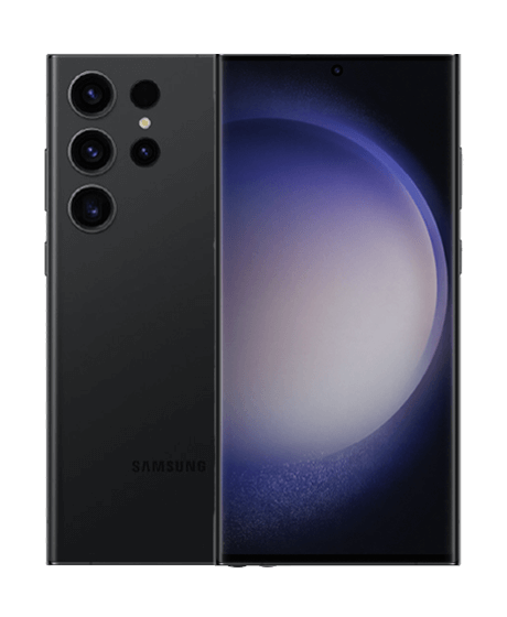Samsung S23 Ultra vista frontal y trasera