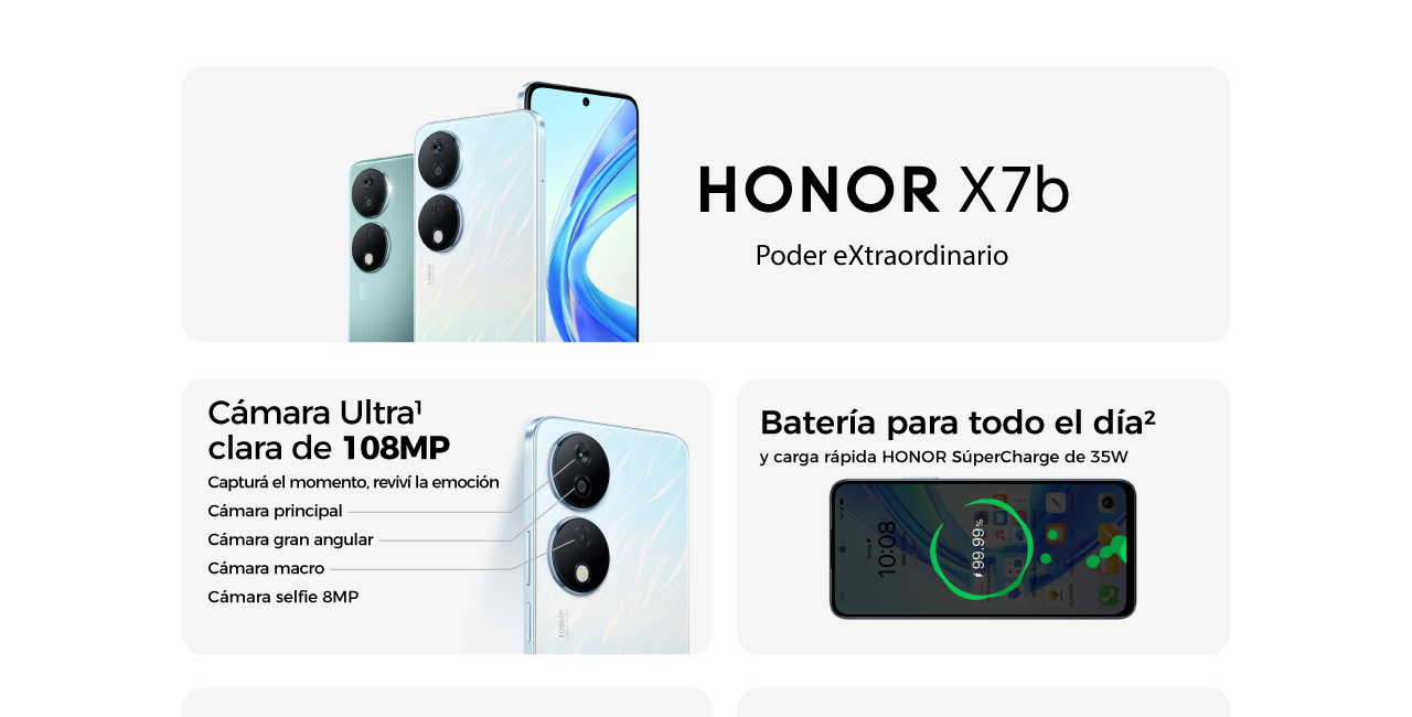 HONOR X7b, poder extraordinario en un teléfono de alta calidad