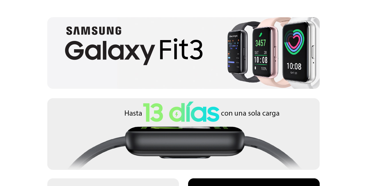 Samsung Galaxy Fit3, hasta 13 días con una sola carga