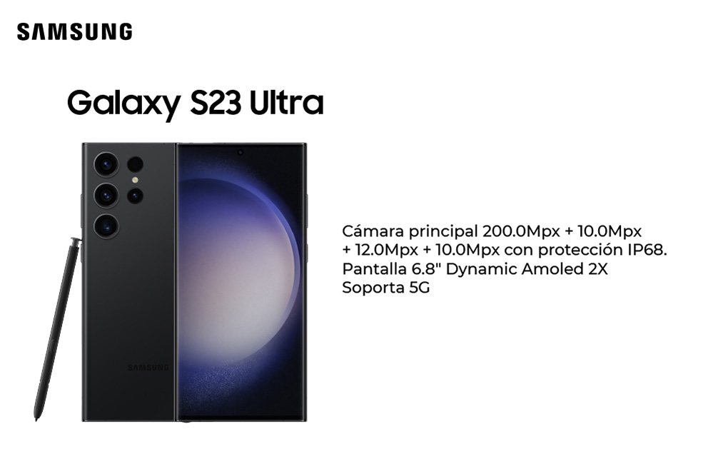 Samsung Galaxy S23 Ultra con súper cámaras y protección IP68
