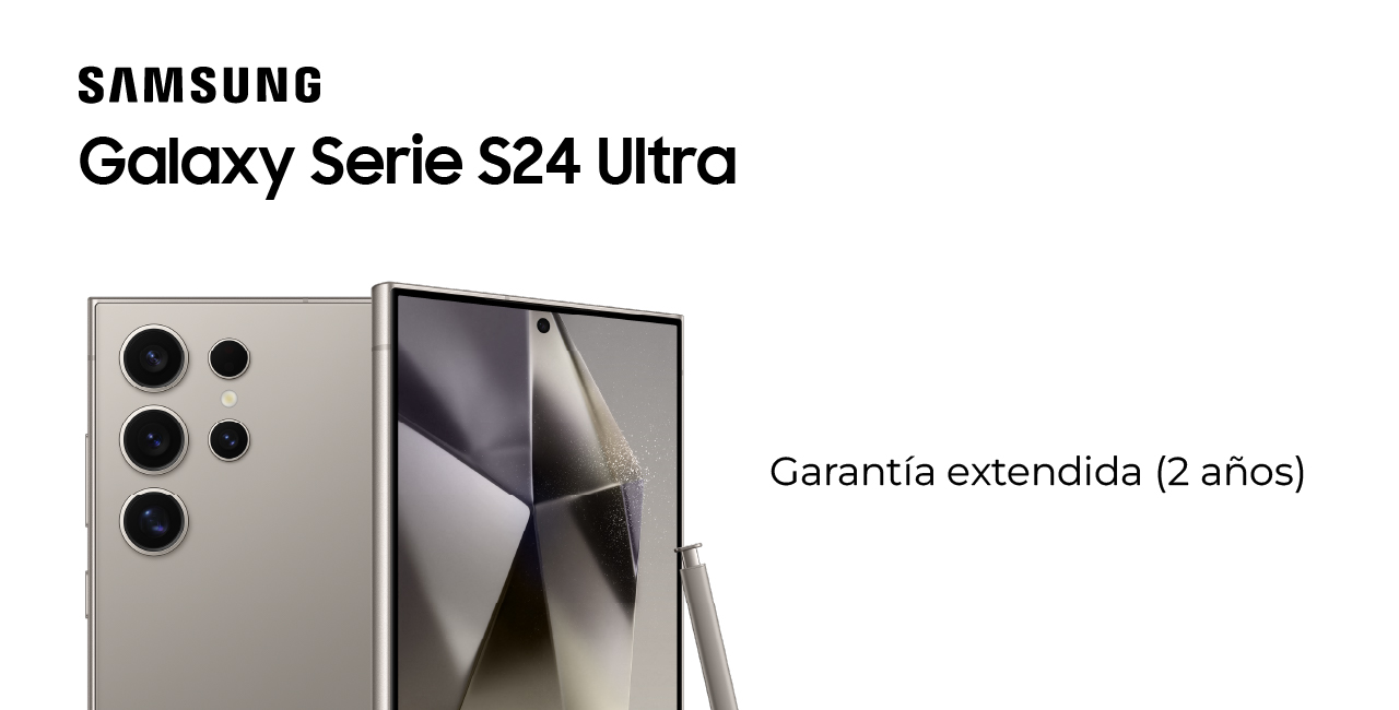 Samsung Galaxy S24 ultra vista trasera con garantía extendida de 2 años