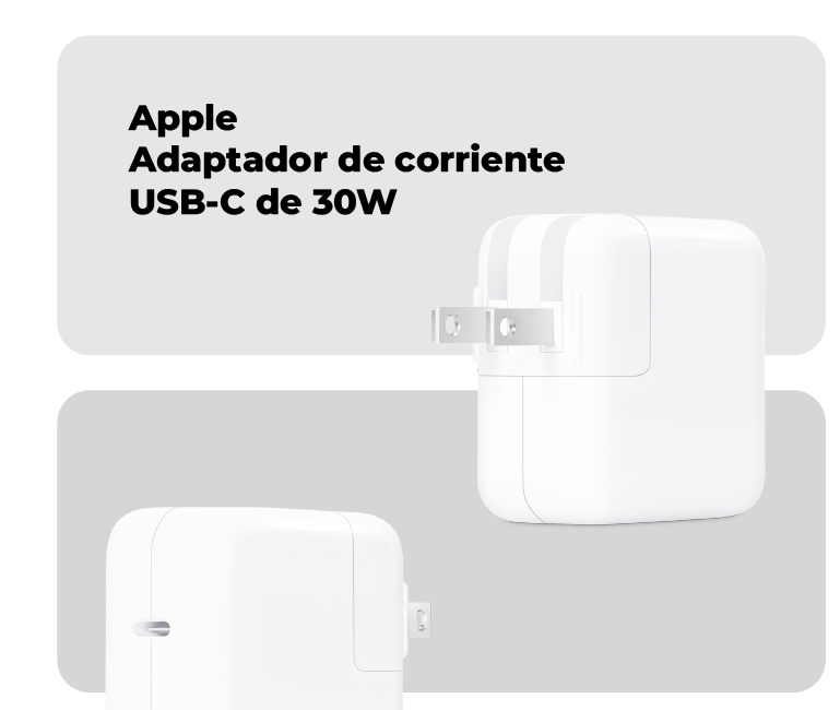 Apple Power adapter, carga rápida y eficiente