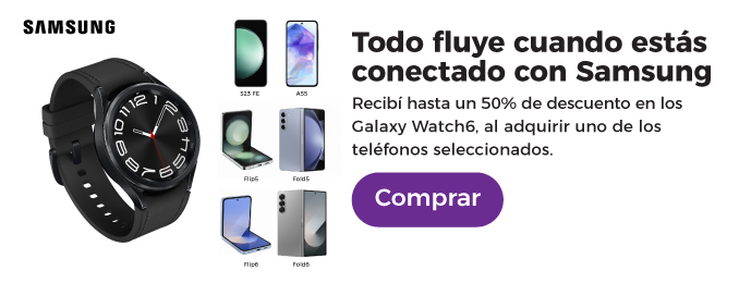 Recibí hasta un 50% de descuento en los Galaxy watch6, al adquiir uno de los teléfonos seleccionados  