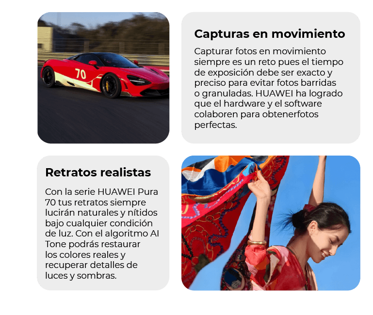 Capturas en movimiento y retratos realistas