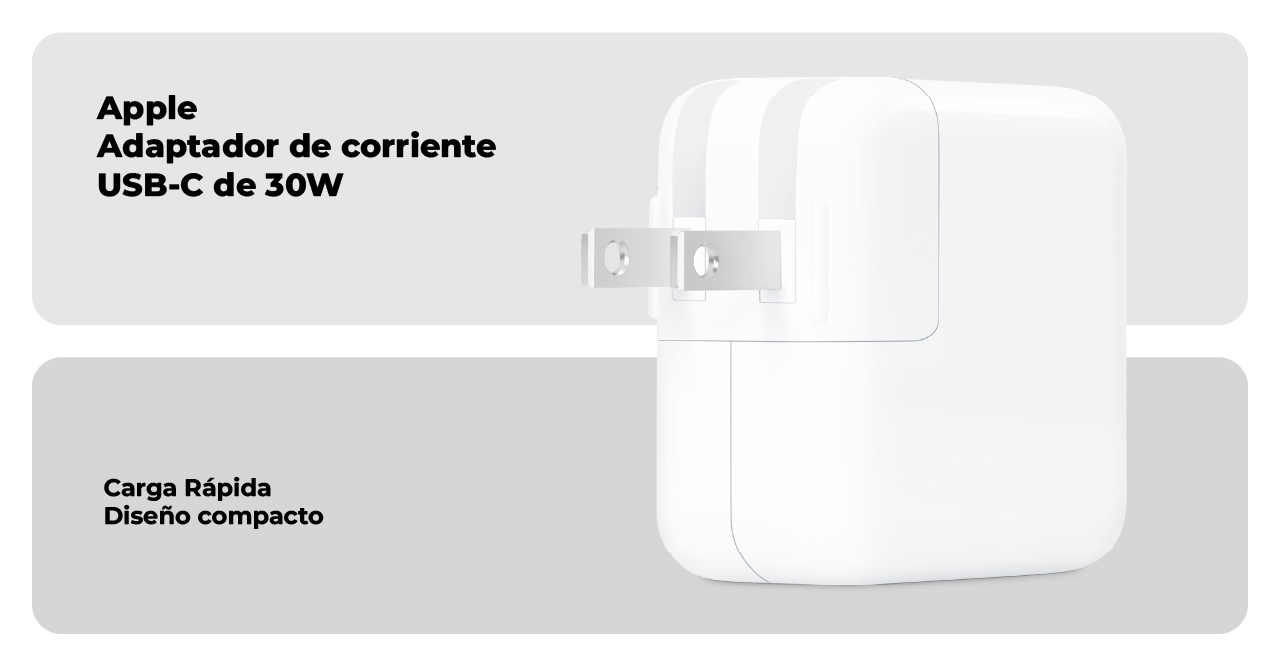 Apple Power adapter, carga rápida y eficiente