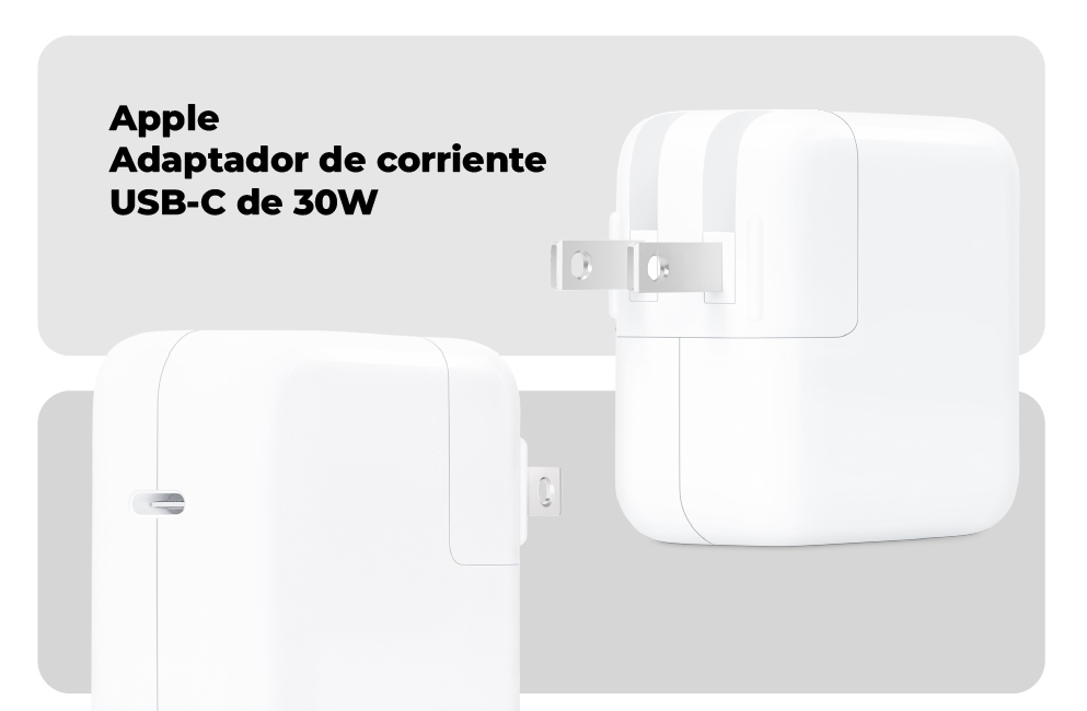 Apple Power adapter, carga rápida y eficiente