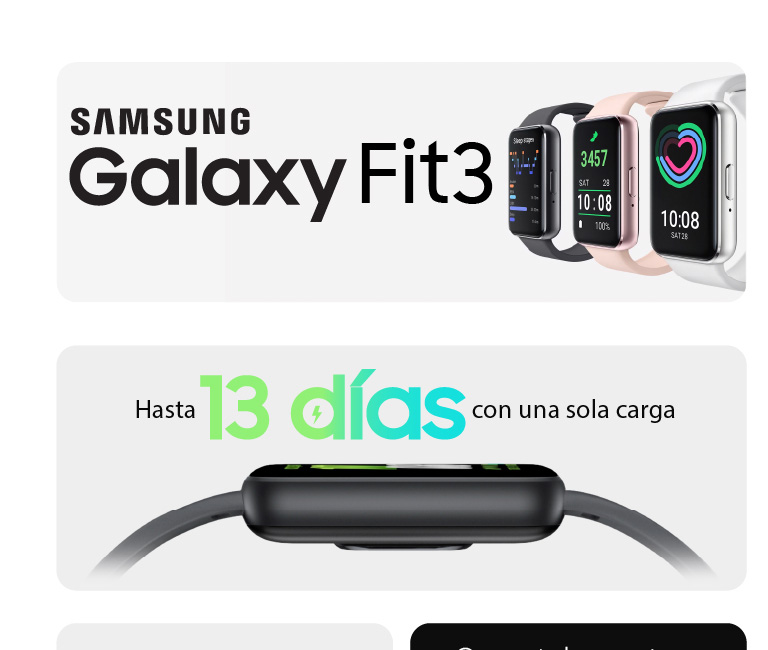 Samsung Galaxy Fit3, hasta 13 días con una sola carga