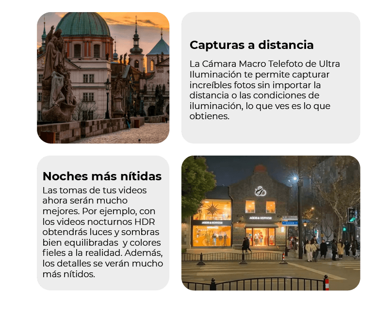 Capturas a distancia y noches más nítidas