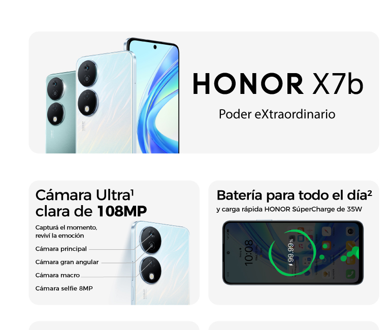 HONOR X7b, poder extraordinario en un teléfono de alta calidad