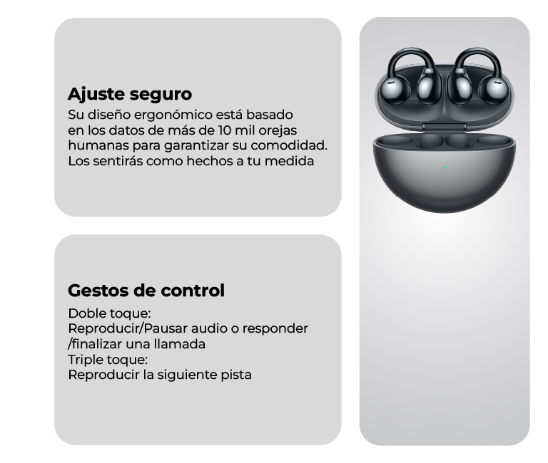 Su diseño ergonómico está basado en los datos de más de 10 mil orejas humanas para garantizar su comodidad