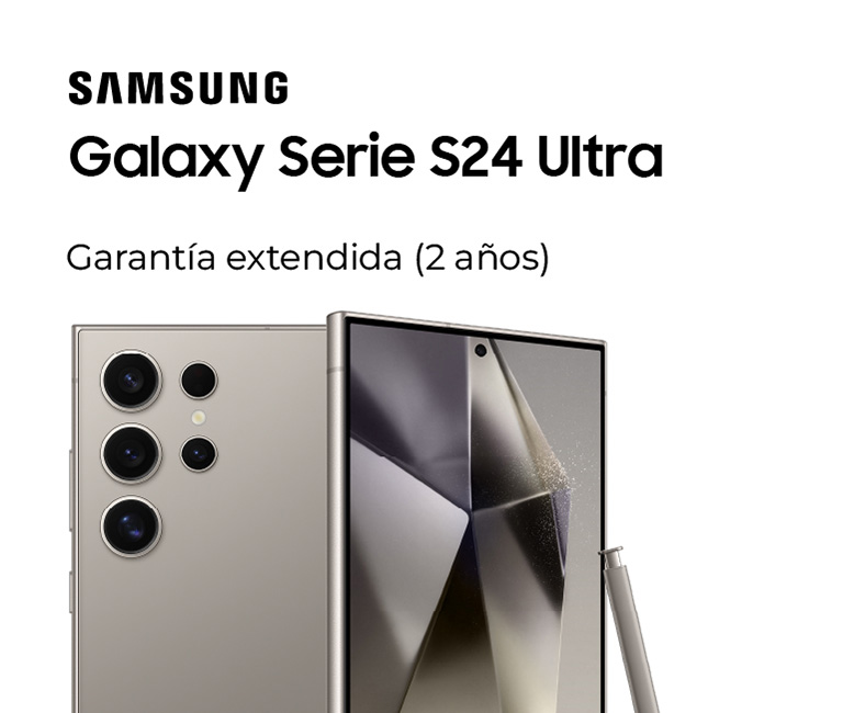 Samsung Galaxy S24 ultra vista trasera con garantía extendida de 2 años