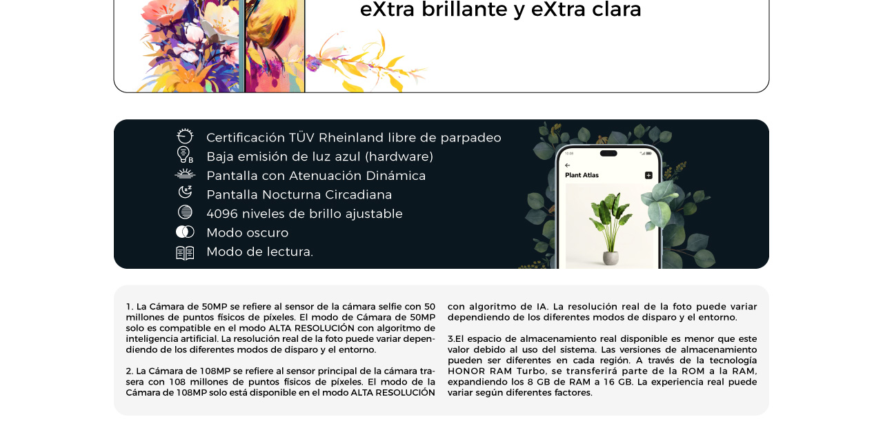 Pantalla AMOLED de alta resolución, eXtra brillante y eXtra clara