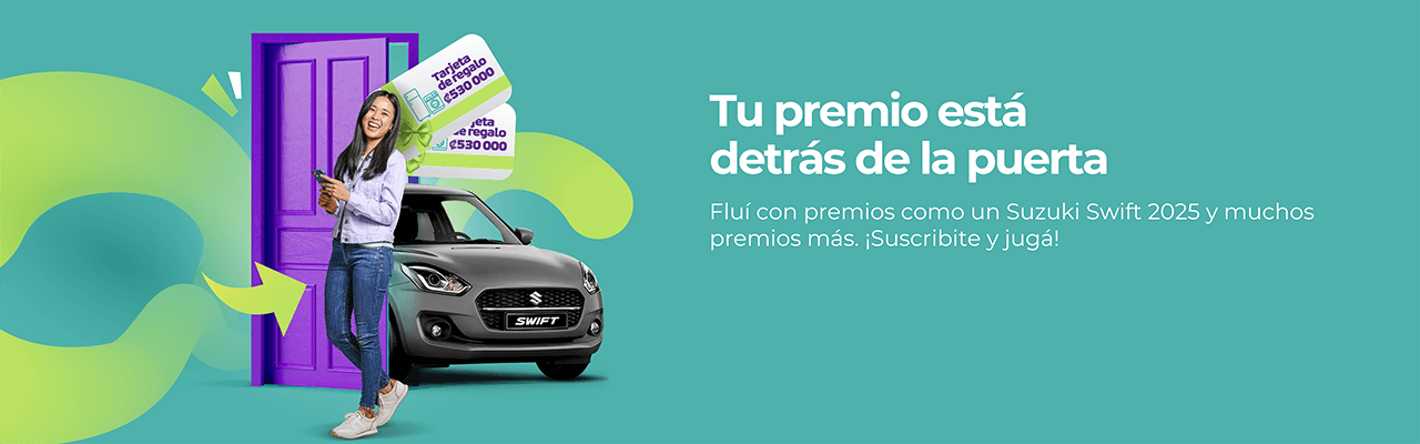 Fluí con premios como un Suzuki Swift 2025 y muchos premios más. ¡Suscribite y jugá! 