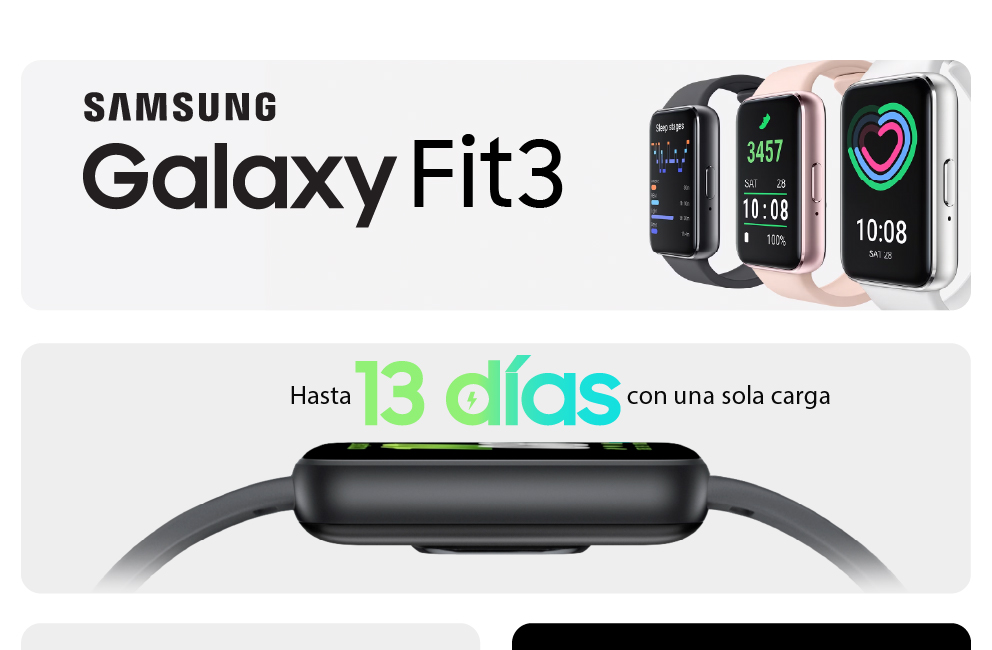 Samsung Galaxy Fit3, hasta 13 días con una sola carga
