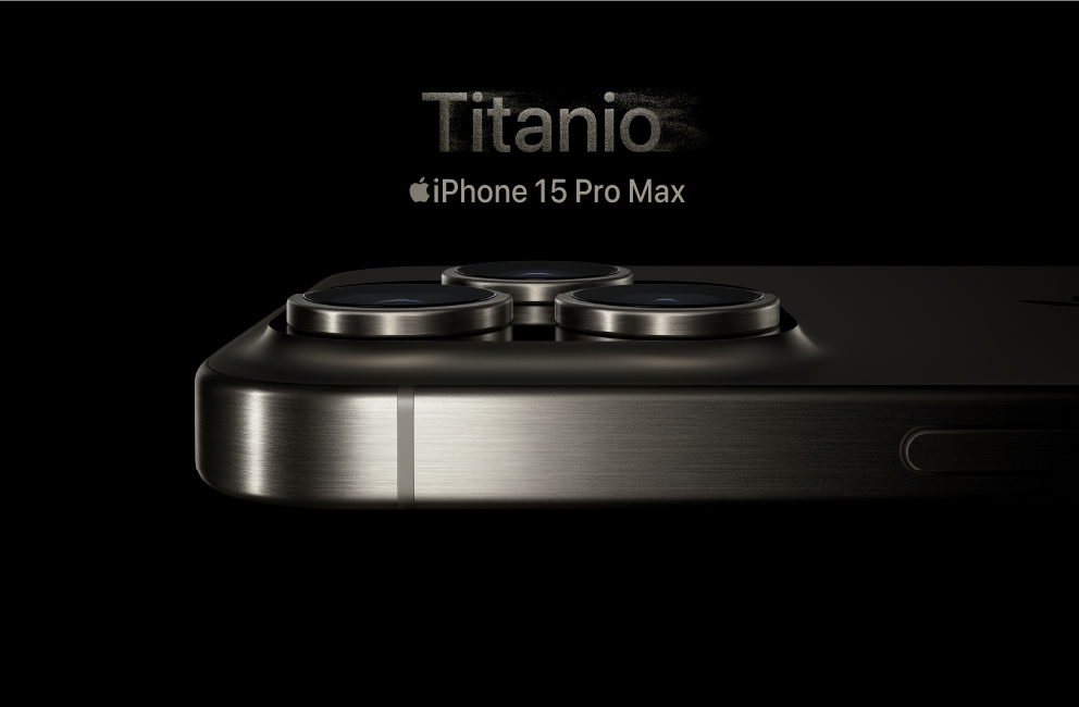 iPhone 15 Pro Max Titanio. Tan resistente y ligero. Tan Pro con su nuevo chip A17